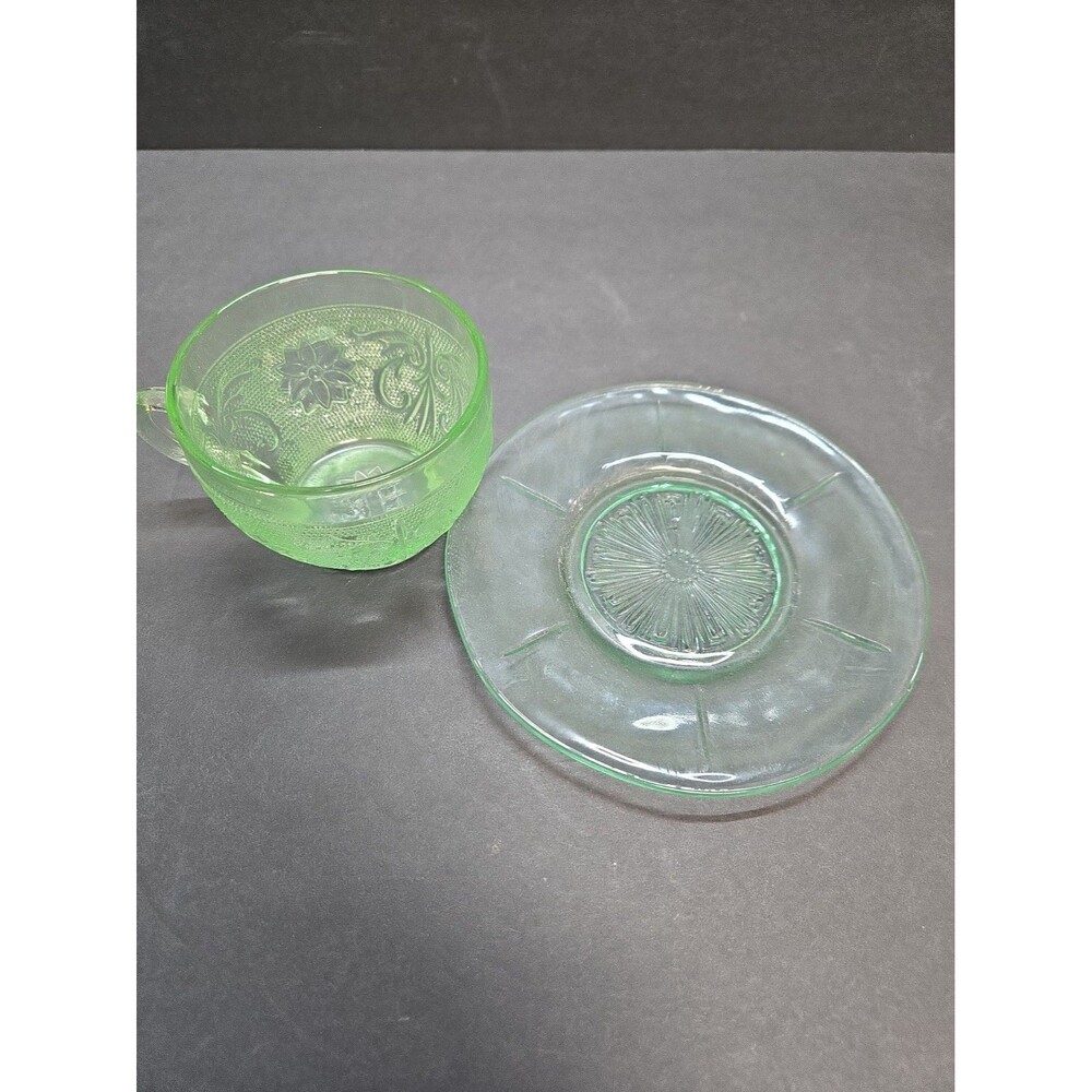 Vintage Uranium Glass Lot Mixed Lot